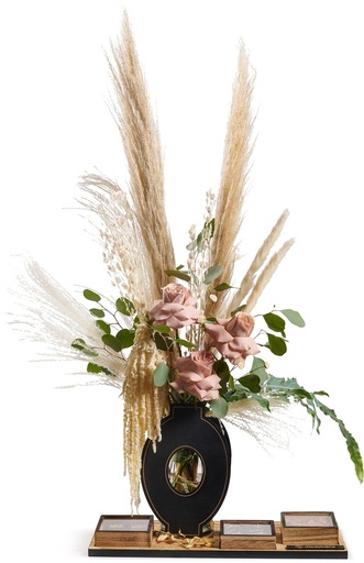 [81070] Floral Grooved Board Md