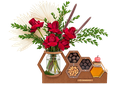 RH Wood Hex With Flowers Large