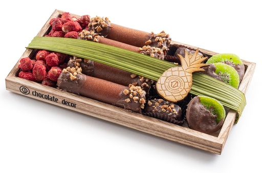[71357-1] Tu Bshvat Natural Wood Tray Sm