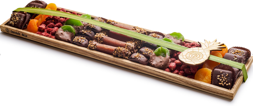 [71666] Tu Bshvat Natural Wood Tray XL