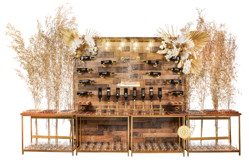 [81534] Double Wine Wall with Console Tables