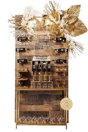 [81529] Single Wine Wall With Glasses