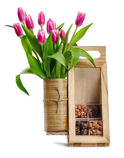 [81418] Floral Cube Bag Sm