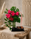 Glass Vase with Black Base Small