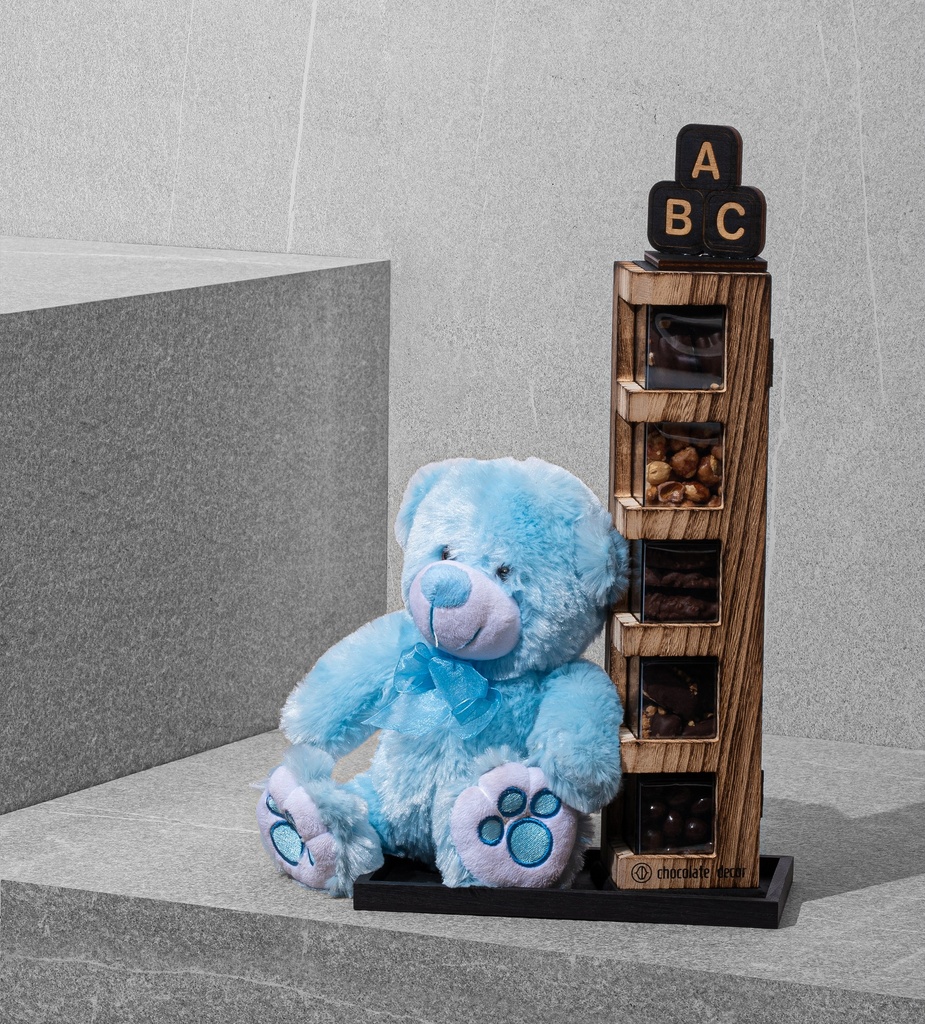 Chocolate New Baby Tower With Bear