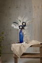 Preserved Flowers Tinted Blue Vase