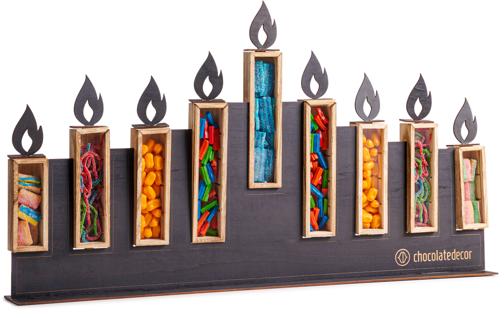 Candy Wooden Menorah