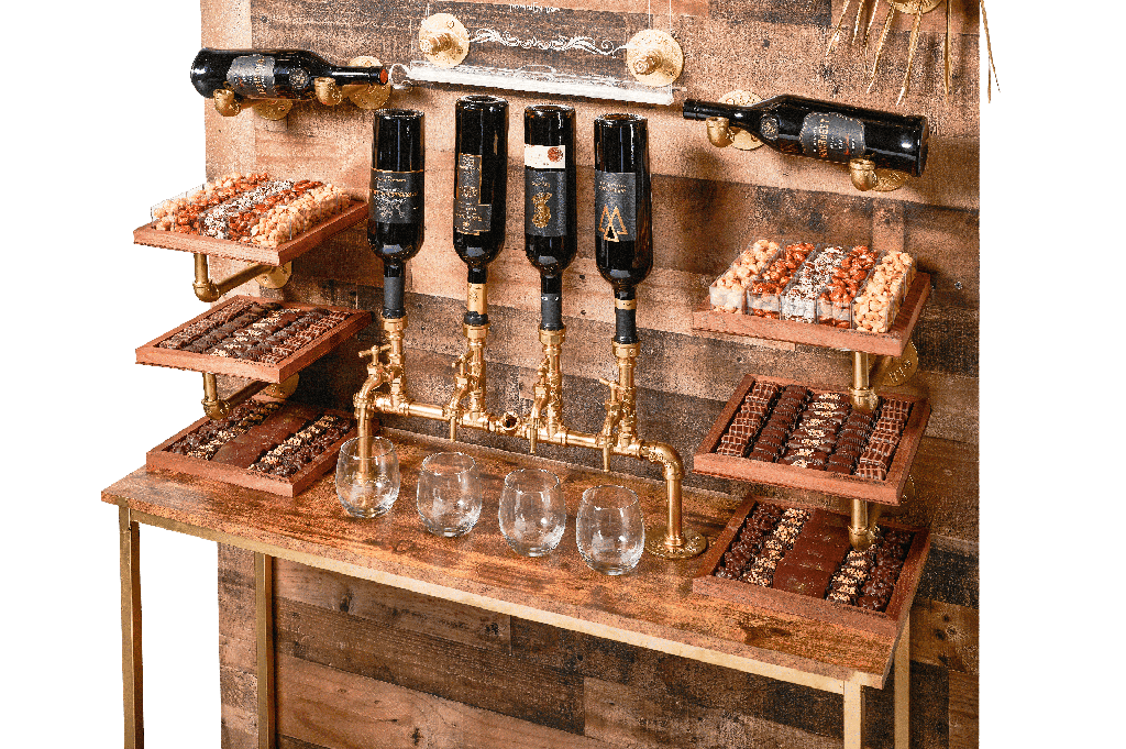 Single Wine Wall With Glasses