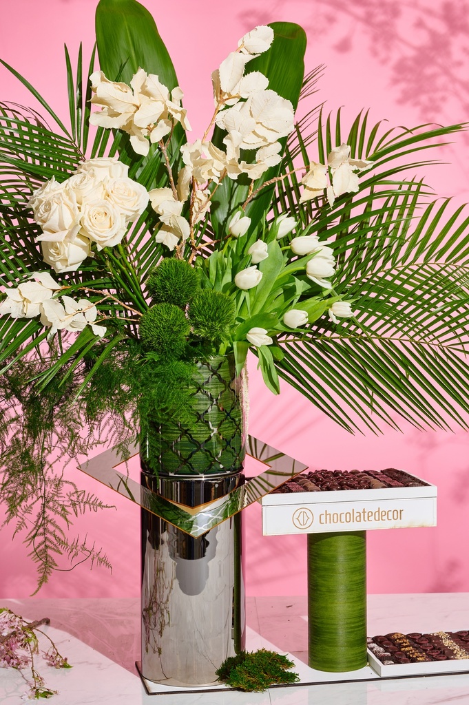 Fresh Silver Double Vase Lg