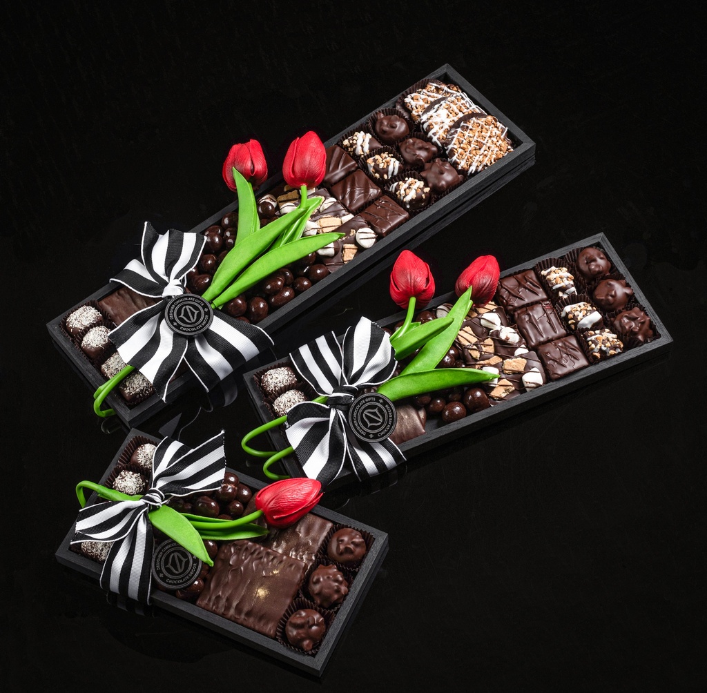 Black Tray With Tulip Lg