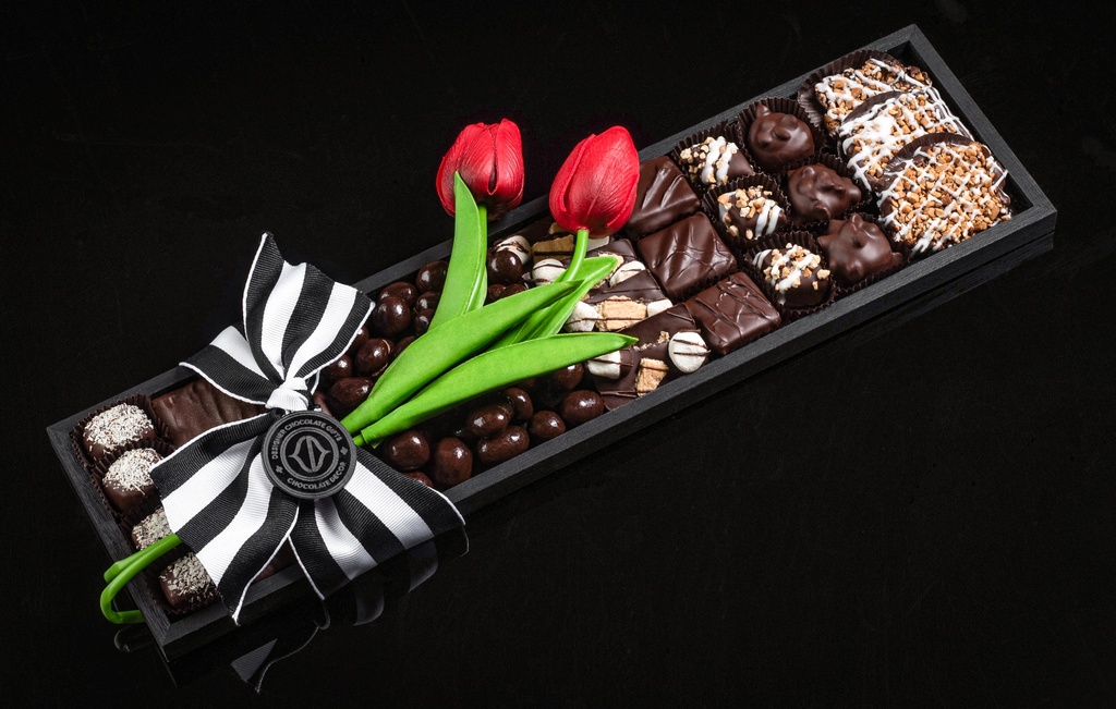 Black Tray With Tulip Lg