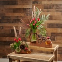 RH Wood Hex With Flowers