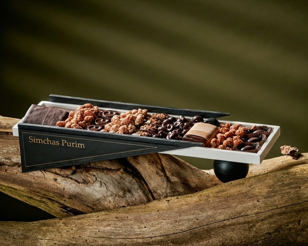 Purim Tray On Riser Large