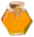 RH Hexagon Honey Bottle With Gold Lid