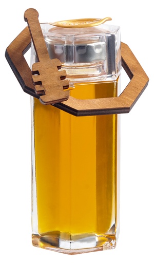 [81100] RH Hex Honey Bottle With Silver Lid (XL)