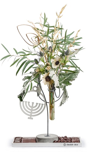 [81328] Chanukah Grey Stand Lg (LG)