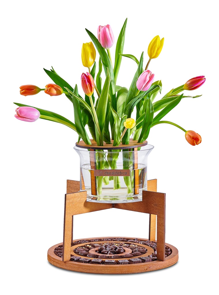 Glass Round Vase On Base