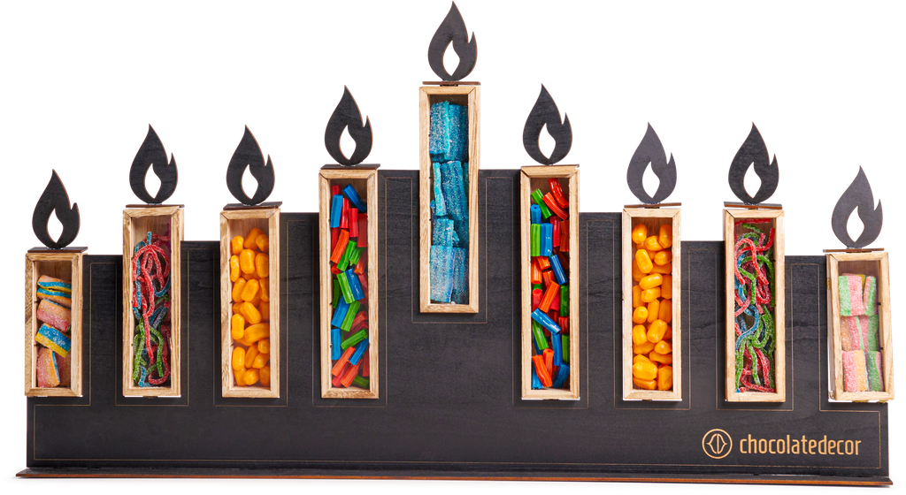 Candy Wooden Menorah