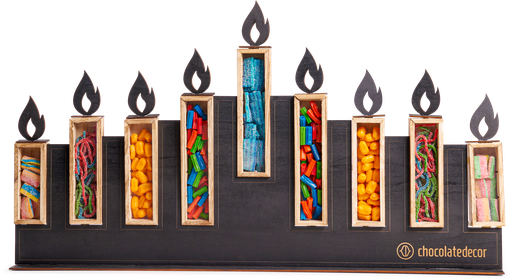 [81519] Candy Wooden Menorah
