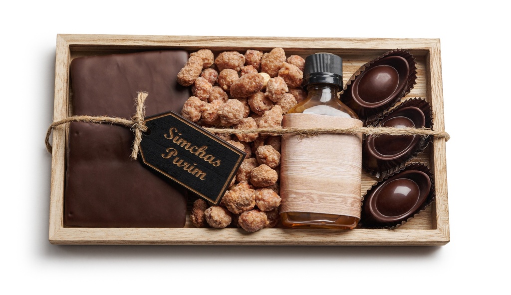 Purim Wood Tray Small