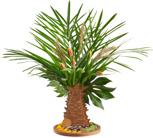 [71366] Round Tray With Flowers (SM)