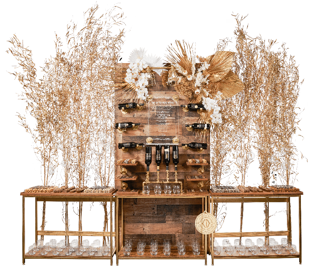 Single Wine Wall with Console Tables