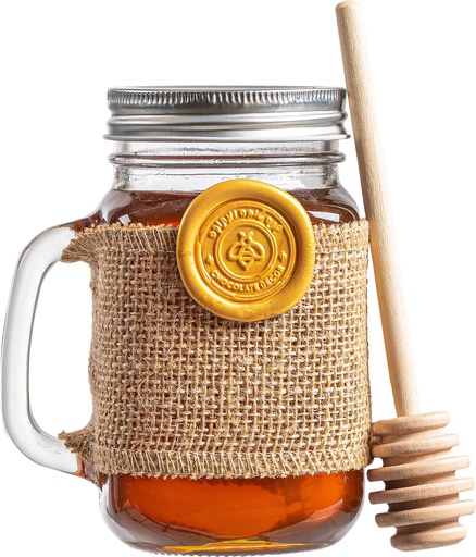 [72005] Mason Jar Honey Bottle (LG)