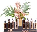 Floral Wooden Chocolate Menorah