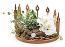 Round Platter Menorah 14"