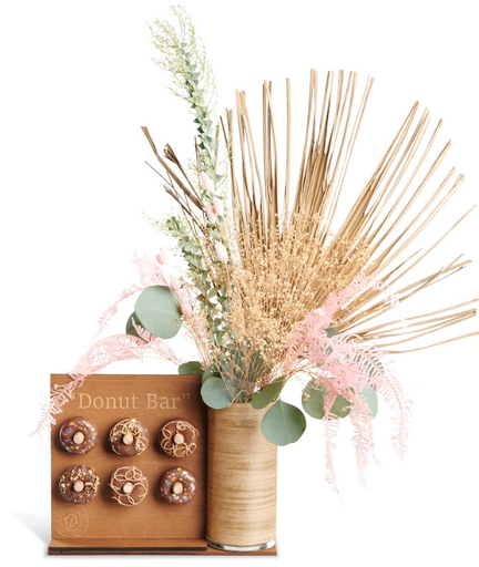 [71635] Donut Bar With Flowers (6 pc)