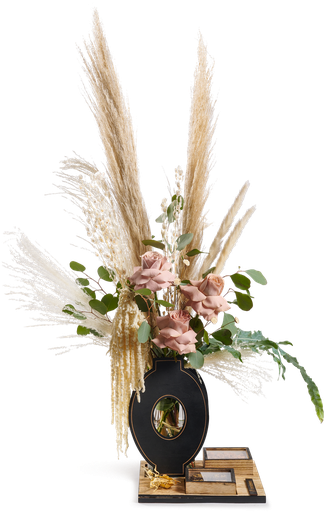 [81069] Floral Grooved Board Sm