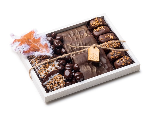 [71226] White Tray With Leaf Md